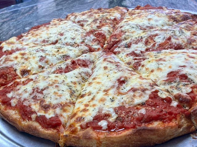 Sicilian Cheese Pizza.