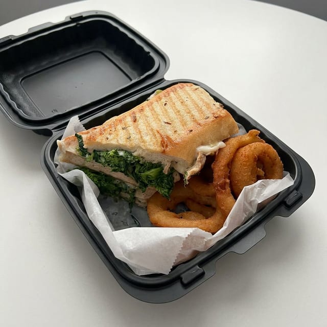 Grilled Chicken & Broccoli Rabe Panini.